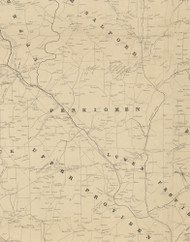 Perkiomen Township, Pennsylvania 1849 Old Town Map Custom Print - Montgomery Co.