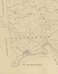 Pottsgrove Township, Pennsylvania 1849 Old Town Map Custom Print - Montgomery Co.