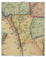 Allen Township, Pennsylvania 1851 Old Town Map Custom Print - Northampton Co.