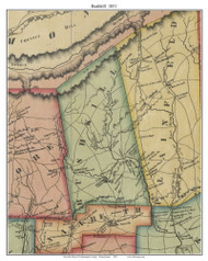 Bushkill Township, Pennsylvania 1851 Old Town Map Custom Print - Northampton Co.