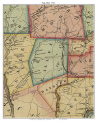 East Allen Township, Pennsylvania 1851 Old Town Map Custom Print - Northampton Co.