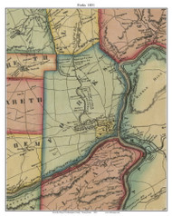 Forks Township, Pennsylvania 1851 Old Town Map Custom Print - Northampton Co.