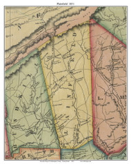 Plainfield Township, Pennsylvania 1851 Old Town Map Custom Print - Northampton Co.
