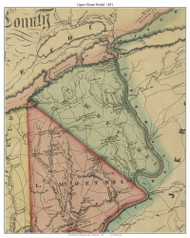 Upper Mount Bethel Township, Pennsylvania 1851 Old Town Map Custom Print - Northampton Co.