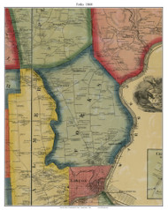 Forks Township, Pennsylvania 1860 Old Town Map Custom Print - Northampton Co.