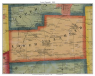 Lower Nazareth Township, Pennsylvania 1860 Old Town Map Custom Print - Northampton Co.