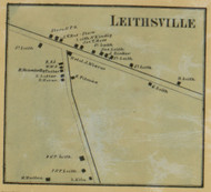 Leithsville - Northampton Co., Pennsylvania 1860 Old Town Map Custom Print - Northampton Co.
