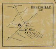 Moore and Beersville PO - Northampton Co., Pennsylvania 1860 Old Town Map Custom Print - Northampton Co.