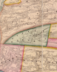 Little Mananoy Township, Pennsylvania 1858 Old Town Map Custom Print - Northumberland Co.