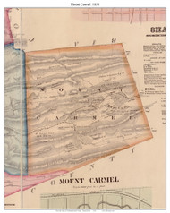 Mount Carmel Township, Pennsylvania 1858 Old Town Map Custom Print - Northumberland Co.