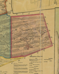 Mount Carmel Township, Pennsylvania 1874 Old Town Map Custom Print - Northumberland Co.