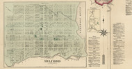 Milford Village - Milford Township, Pennsylvania 1872 Old Town Map Custom Print - Pike Co.