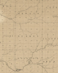 Hebron Township, Pennsylvania 1856 Old Town Map Custom Print - Potter Co.