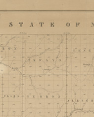 Oswayo Township, Pennsylvania 1856 Old Town Map Custom Print - Potter Co.