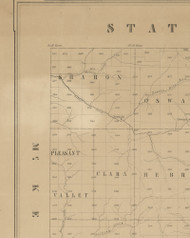 Sharon Township, Pennsylvania 1856 Old Town Map Custom Print - Potter Co.