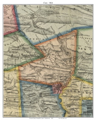 Cass Township, Pennsylvania 1864 Old Town Map Custom Print - Schuylkill Co.
