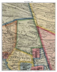 New Castle Township, Pennsylvania 1864 Old Town Map Custom Print - Schuylkill Co.