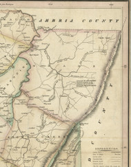 Shade Township, Pennsylvania 1830 Old Town Map Custom Print - Somerset Co.