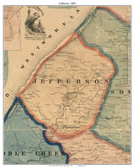 Jefferson Township, Pennsylvania 1860 Old Town Map Custom Print - Somerset Co.