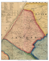 Jenner Township, Pennsylvania 1860 Old Town Map Custom Print - Somerset Co.