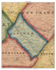 Larimer Township, Pennsylvania 1860 Old Town Map Custom Print - Somerset Co.