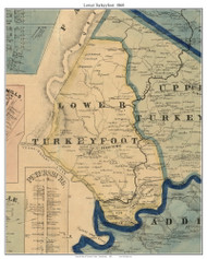Lower Turkeyfoot Township, Pennsylvania 1860 Old Town Map Custom Print - Somerset Co.