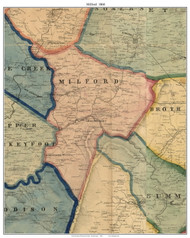 Milford Township, Pennsylvania 1860 Old Town Map Custom Print - Somerset Co.
