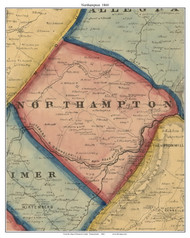 Northampton Township, Pennsylvania 1860 Old Town Map Custom Print - Somerset Co.