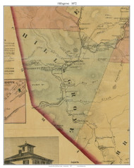 Hillsgrove Township, Pennsylvania 1872 Old Town Map Custom Print - Sullivan Co.