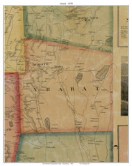 Ararat Township, Pennsylvania 1858 Old Town Map Custom Print - Susquehanna Co.