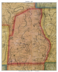 Brooklyn Township, Pennsylvania 1858 Old Town Map Custom Print - Susquehanna Co.