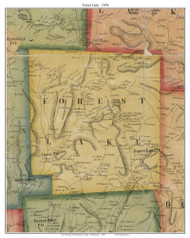 Forest Lake Township, Pennsylvania 1858 Old Town Map Custom Print - Susquehanna Co.
