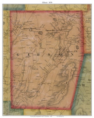 Gibson Township, Pennsylvania 1858 Old Town Map Custom Print - Susquehanna Co.
