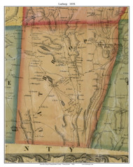 Lathrop Township, Pennsylvania 1858 Old Town Map Custom Print - Susquehanna Co.