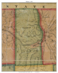 Oakland Township, Pennsylvania 1858 Old Town Map Custom Print - Susquehanna Co.