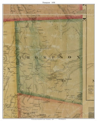 Thompson Township, Pennsylvania 1858 Old Town Map Custom Print - Susquehanna Co.
