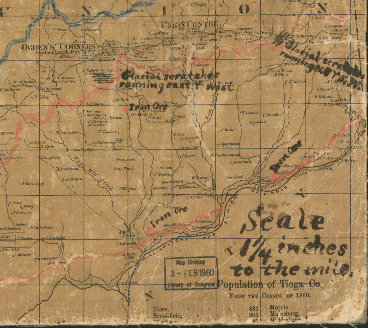 Title of Source Map Tioga Co., Pennsylvania 1862 NOT FOR SALE