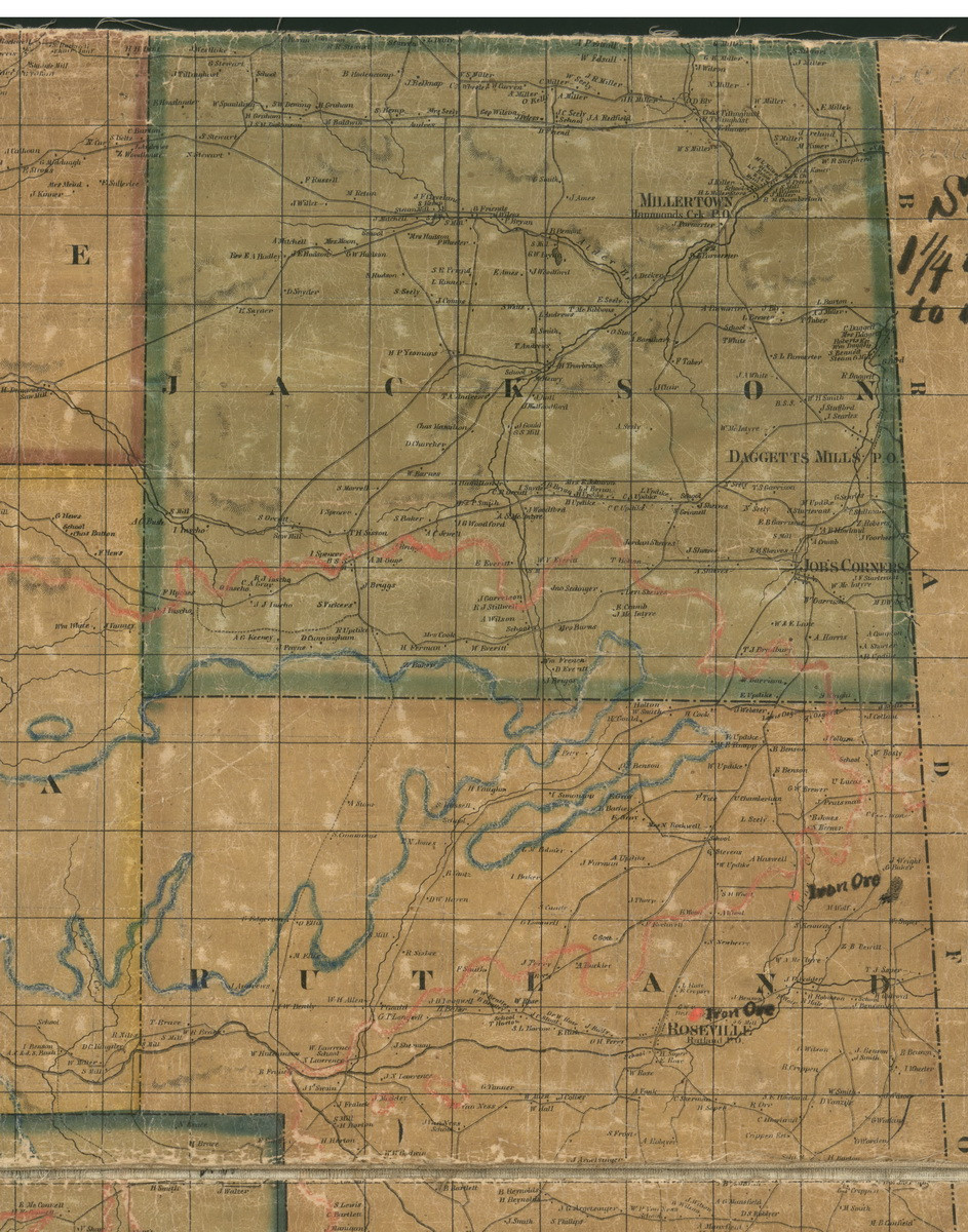 Jackson Township, Pennsylvania 1862 Old Town Map Custom Print Tioga