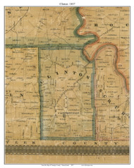 Clinton Township, Pennsylvania 1857 Old Town Map Custom Print - Venango Co.