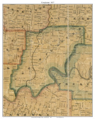 Cornplanter Township, Pennsylvania 1857 Old Town Map Custom Print - Venango Co.