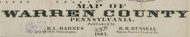 Title of Source Map - Warren Co., Pennsylvania 1865 - NOT FOR SALE - Warren Co. (Barnes)