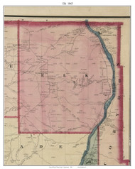 Elk Township, Pennsylvania 1865 Old Town Map Custom Print - Warren Co. (Beers)