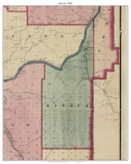 Kinzua Township, Pennsylvania 1865 Old Town Map Custom Print - Warren Co. (Beers)