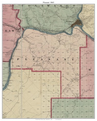 Pleasant Township, Pennsylvania 1865 Old Town Map Custom Print - Warren Co. (Beers)