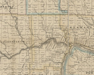 Broken Straw Township, Pennsylvania 1865 Old Town Map Custom Print - Warren Co.