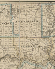 Farmington Township, Pennsylvania 1865 Old Town Map Custom Print - Warren Co.