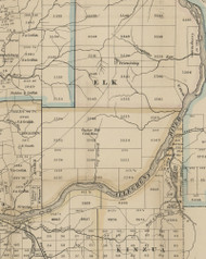 Glade Township, Pennsylvania 1865 Old Town Map Custom Print - Warren Co.