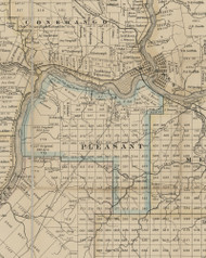 Pleasant Township, Pennsylvania 1865 Old Town Map Custom Print - Warren Co.