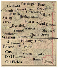 Towns on Source Map - Warren Co., Pennsylvania 1882 - NOT FOR SALE - Warren Co.