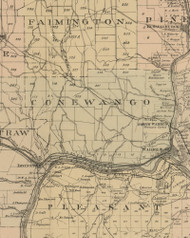 Conewango Township, Pennsylvania 1882 Old Town Map Custom Print - Warren Co.